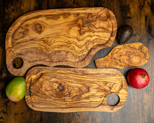 Handcrafted Olive Wood Cutting Board - 4 sizes