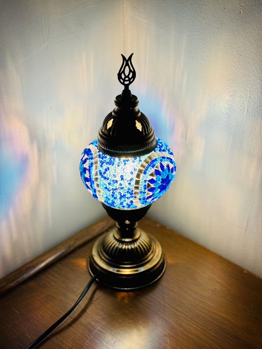 Turkish mosaic table lamp Blue