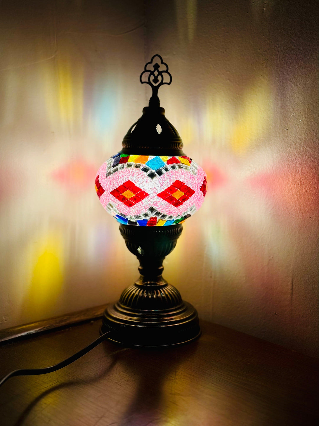 Turkish mosaic table lamp Multicolor.