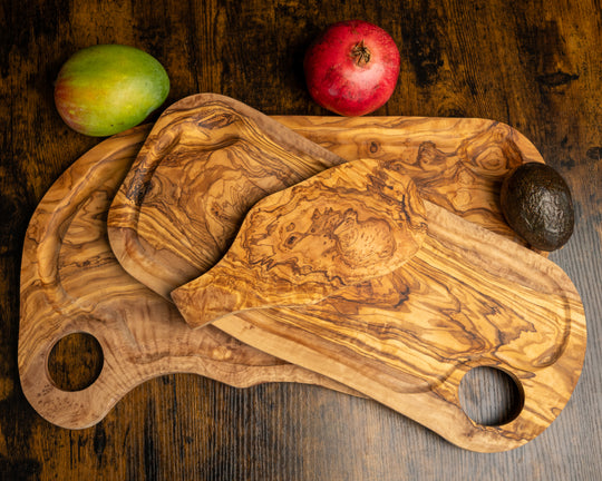 Handcrafted Olive Wood Cutting Board - 4 sizes