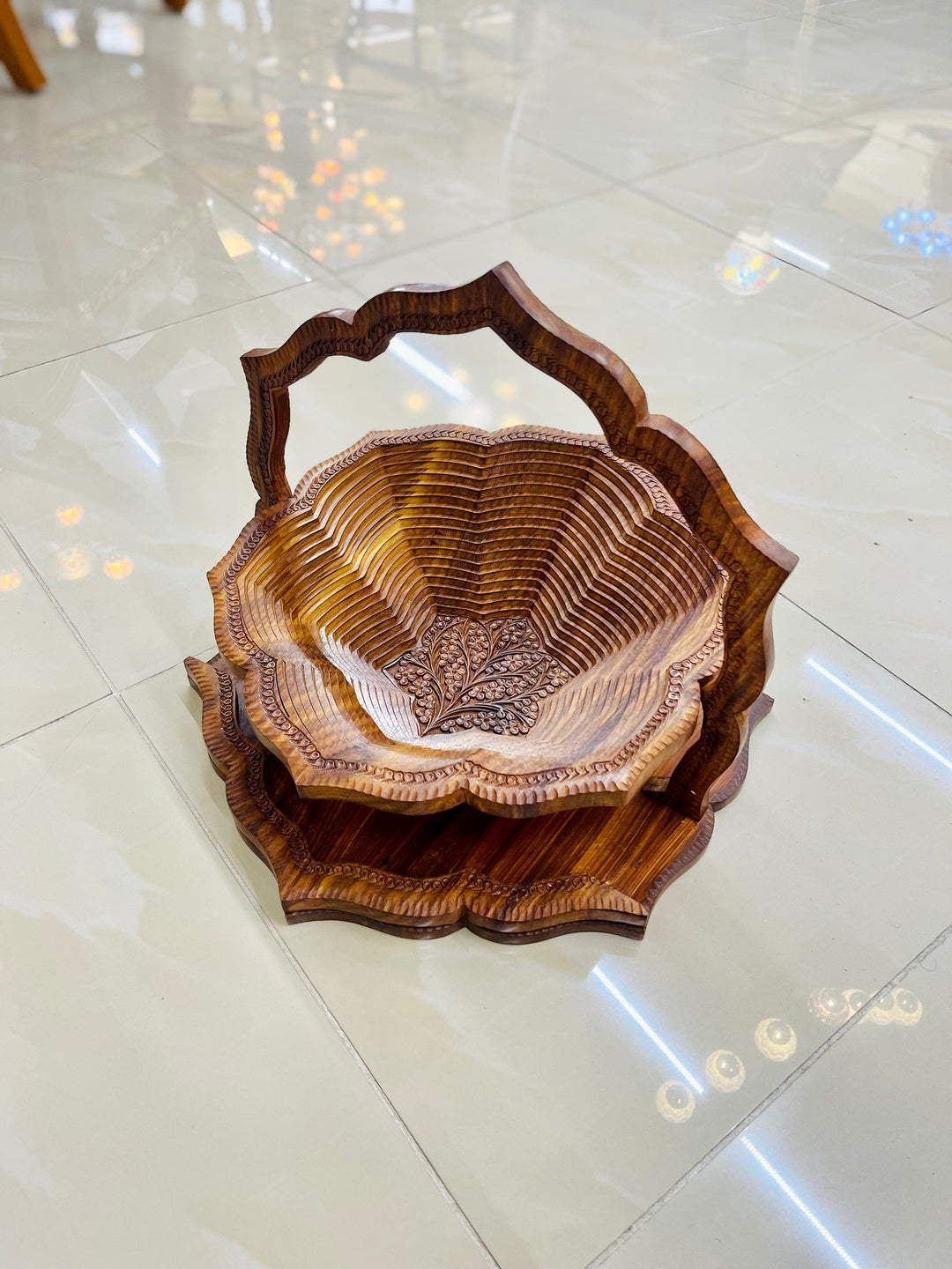 Handmade wooden flower Basket