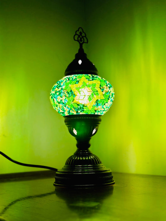 Turkish mosaic table lamp Green.