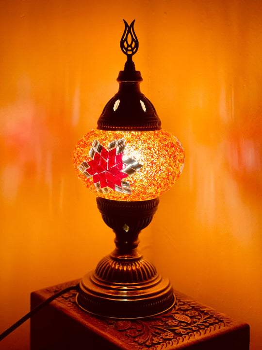 Turkish mosaic table lamp Orange