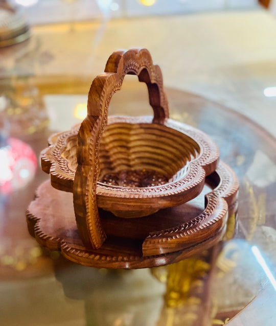 Handmade collapsible SeaShell basket
