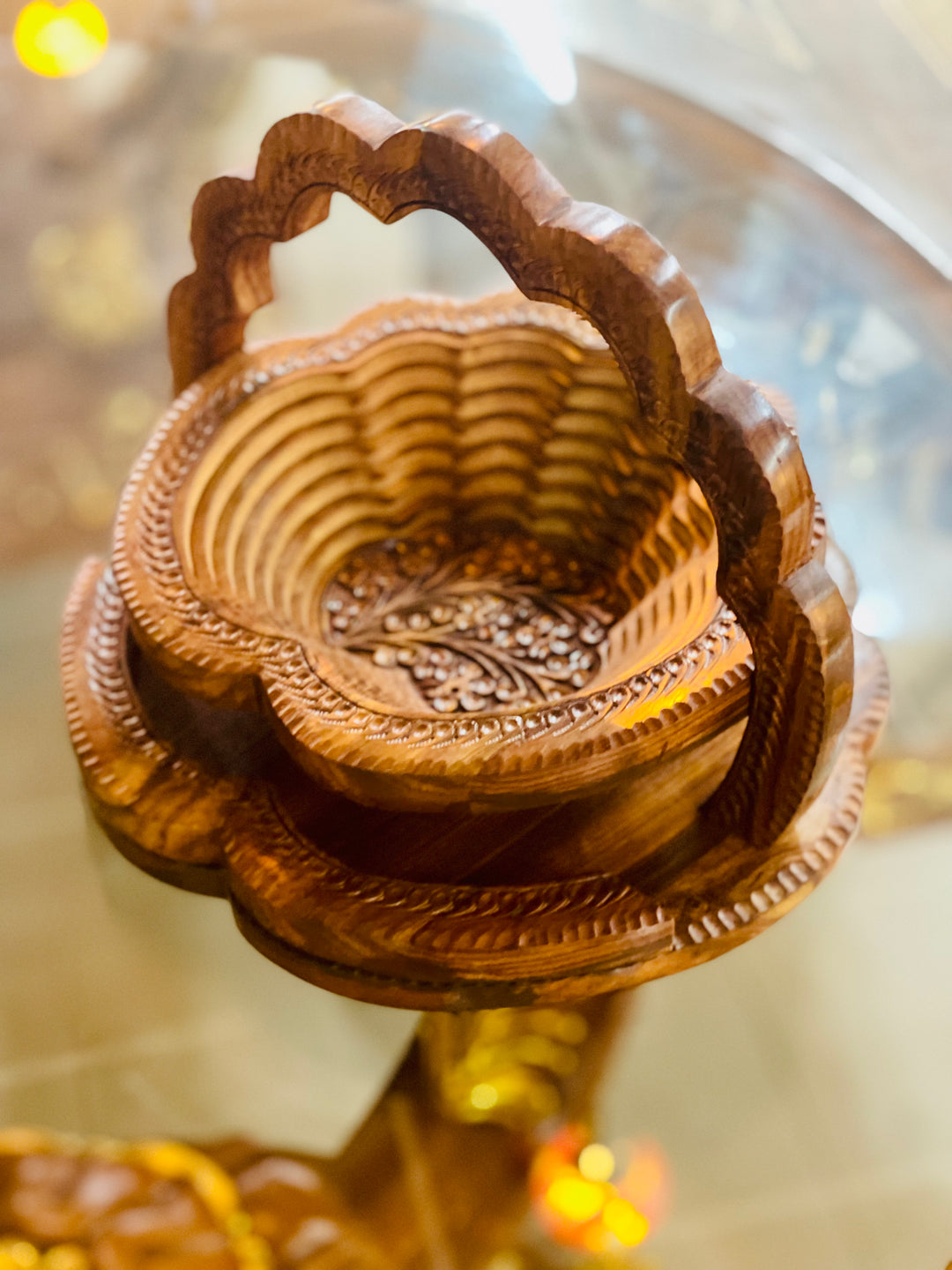 Handmade collapsible SeaShell basket