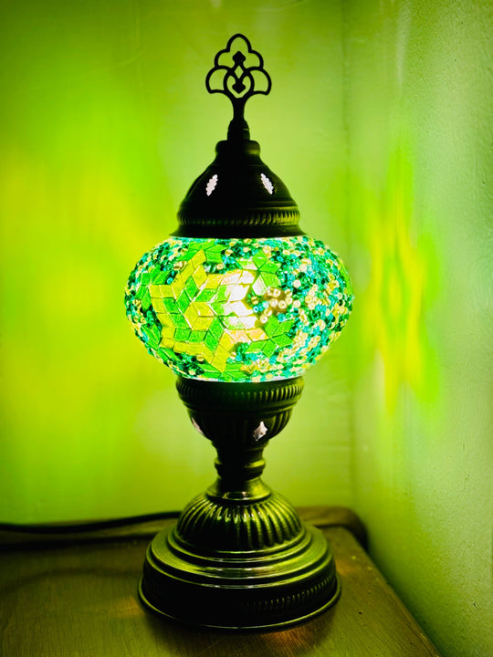 Turkish mosaic table lamp Green.