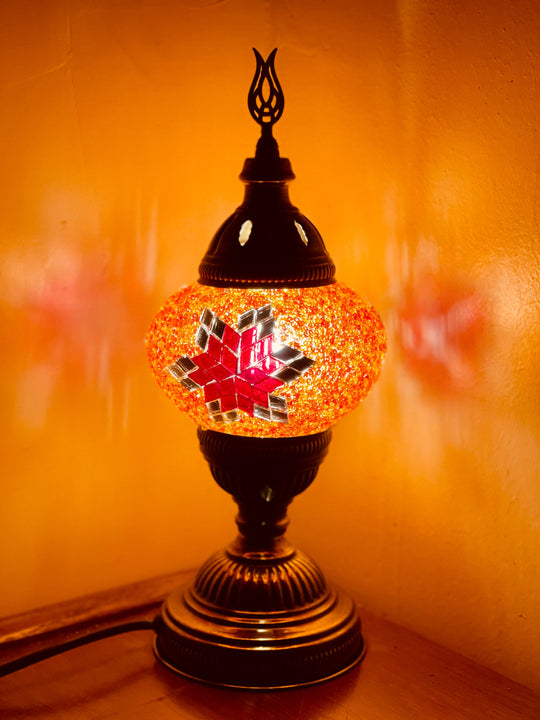 Turkish mosaic table lamp Orange