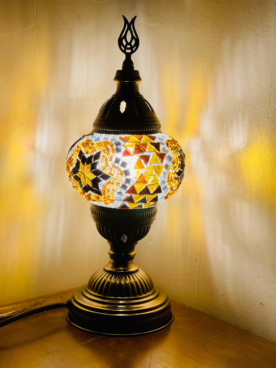 Turkish mosaic table lamp Gold.