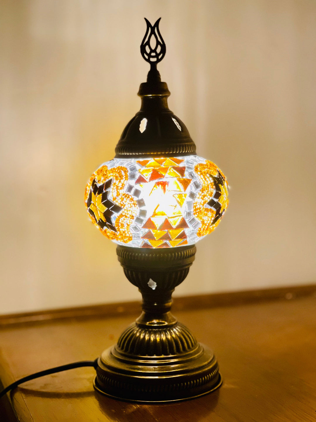 Turkish mosaic table lamp Gold.