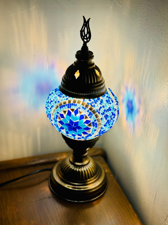 Turkish mosaic table lamp Blue