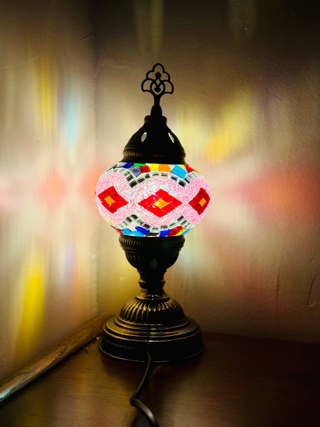 Turkish mosaic table lamp Multicolor.