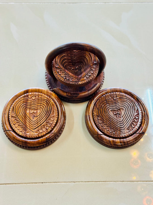 Handcrafted 6” Collapsible heart basket with handle.