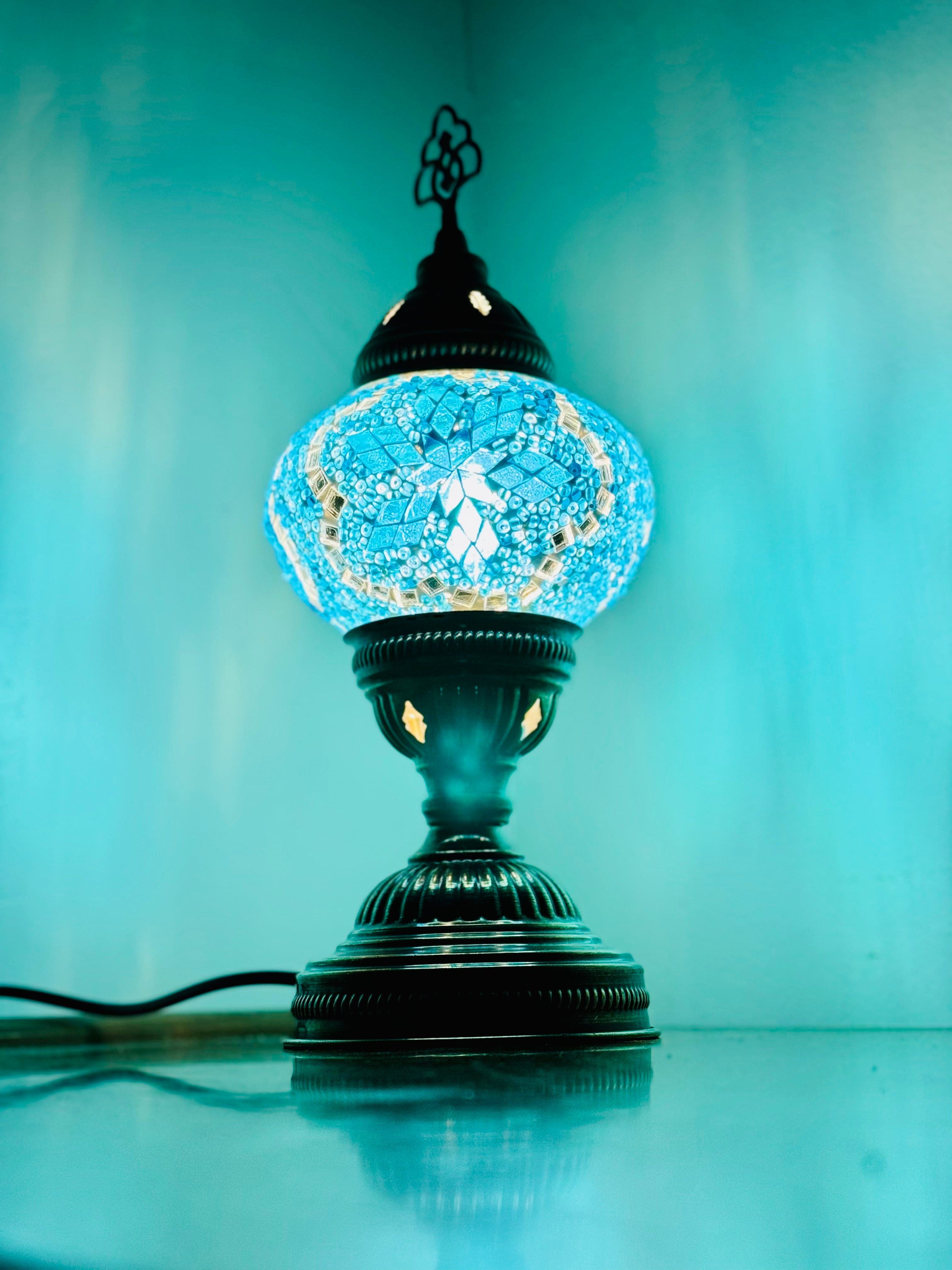 Blue table lamps store for sale