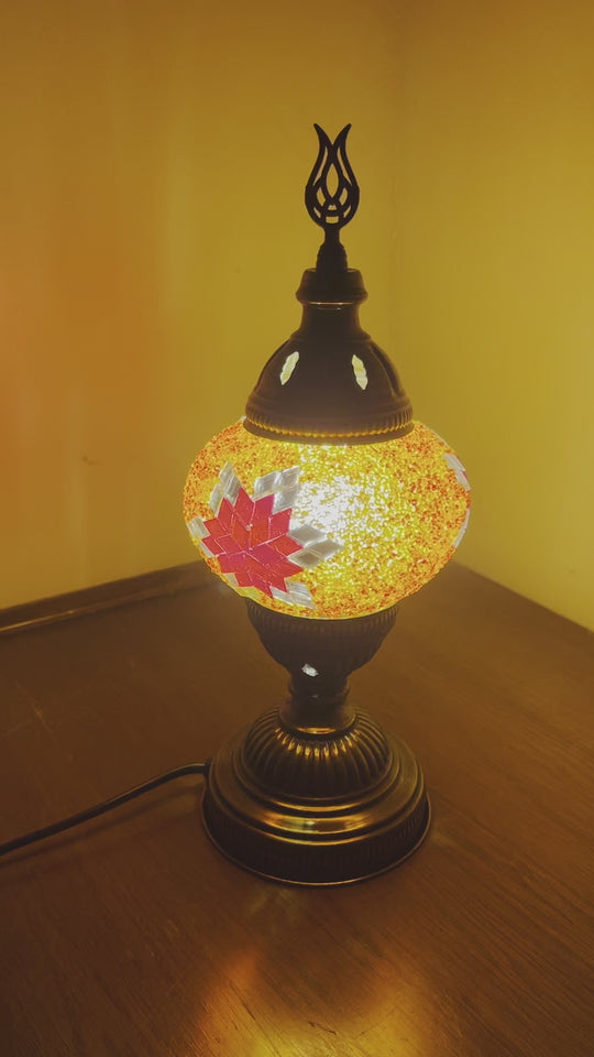 Turkish mosaic table lamp Orange